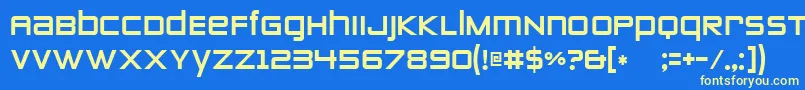 ZeroTwos Font – Yellow Fonts on Blue Background