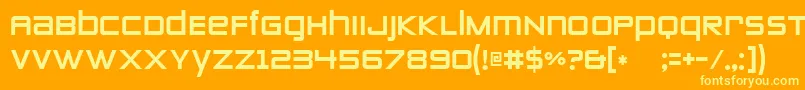 ZeroTwos Font – Yellow Fonts on Orange Background