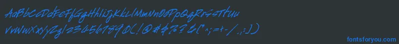 fuente HandscriptBoldItalic – Fuentes Azules Sobre Fondo Negro