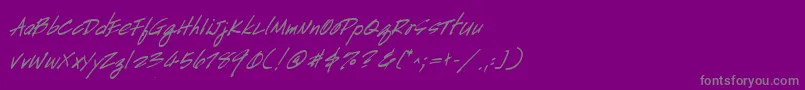 fuente HandscriptBoldItalic – Fuentes Grises Sobre Fondo Morado
