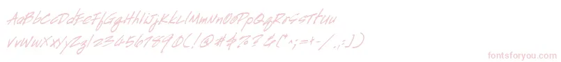 HandscriptBoldItalic Font – Pink Fonts on White Background