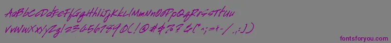 fuente HandscriptBoldItalic – Fuentes Moradas Sobre Fondo Gris