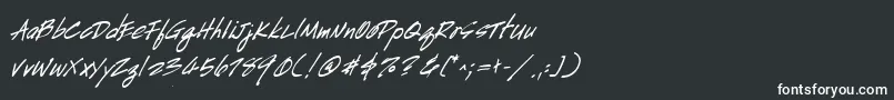 HandscriptBoldItalic-Schriftart – Weiße Schriften