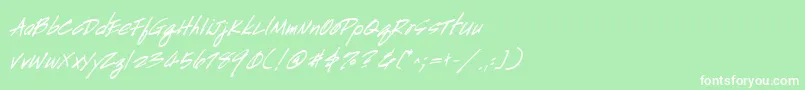 fuente HandscriptBoldItalic – Fuentes Blancas Sobre Fondo Verde