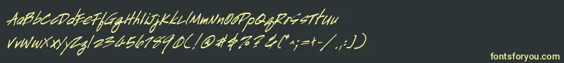 fuente HandscriptBoldItalic – Fuentes Amarillas Sobre Fondo Negro
