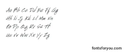 Schriftart HandscriptBoldItalic