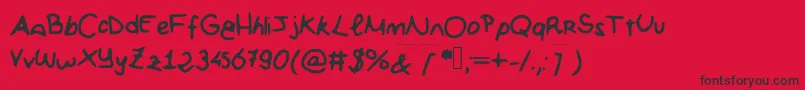 Bkappa93 Font – Black Fonts on Red Background