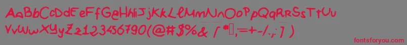 Bkappa93 Font – Red Fonts on Gray Background