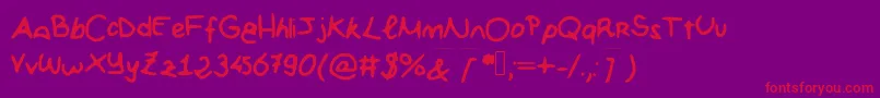 Bkappa93 Font – Red Fonts on Purple Background
