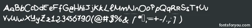 フォントBkappa93 – 黒い背景に白い文字