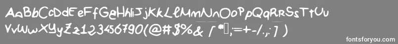 Bkappa93 Font – White Fonts on Gray Background