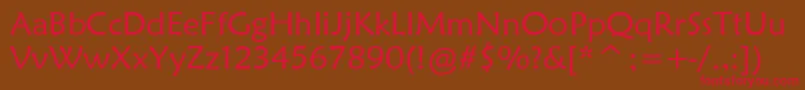 MaiandraGd Font – Red Fonts on Brown Background