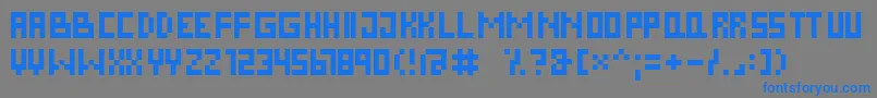 DsPixelCyr Font – Blue Fonts on Gray Background