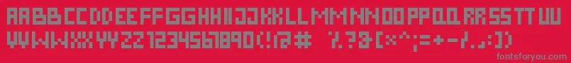 DsPixelCyr Font – Gray Fonts on Red Background