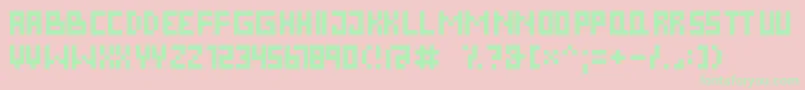 DsPixelCyr Font – Green Fonts on Pink Background