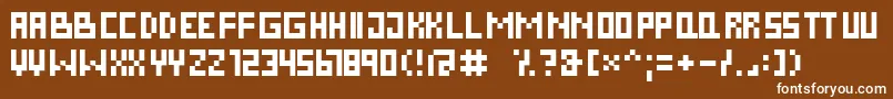Шрифт DsPixelCyr – белые шрифты на коричневом фоне