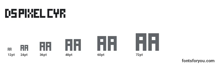 DsPixelCyr Font Sizes