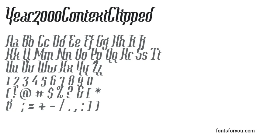 Schriftart Year2000ContextClipped – Alphabet, Zahlen, spezielle Symbole
