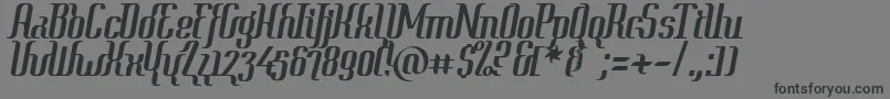 Шрифт Year2000ContextClipped – чёрные шрифты на сером фоне