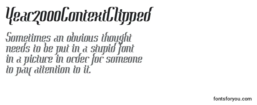 Review of the Year2000ContextClipped Font