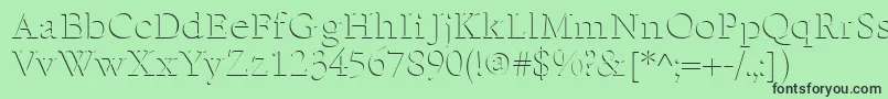 EmbossNormal Font – Black Fonts on Green Background