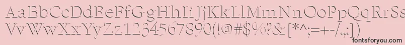 EmbossNormal Font – Black Fonts on Pink Background