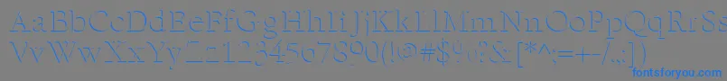 EmbossNormal Font – Blue Fonts on Gray Background