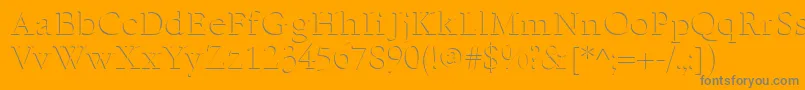 EmbossNormal Font – Gray Fonts on Orange Background
