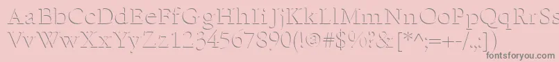 EmbossNormal Font – Gray Fonts on Pink Background