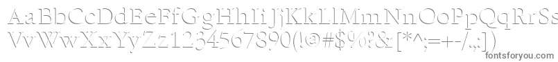 EmbossNormal Font – Gray Fonts on White Background