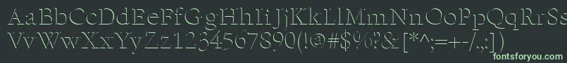 fuente EmbossNormal – Fuentes Verdes Sobre Fondo Negro