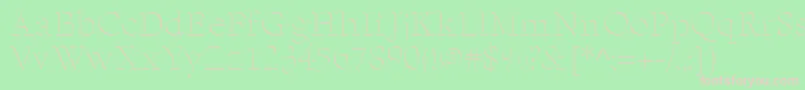 EmbossNormal Font – Pink Fonts on Green Background