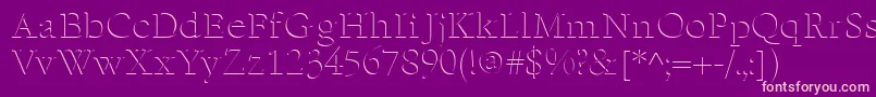 EmbossNormal Font – Pink Fonts on Purple Background