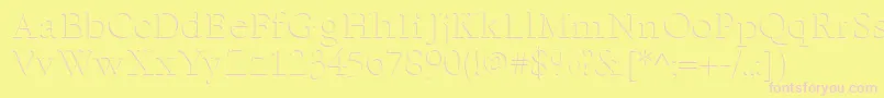 EmbossNormal Font – Pink Fonts on Yellow Background