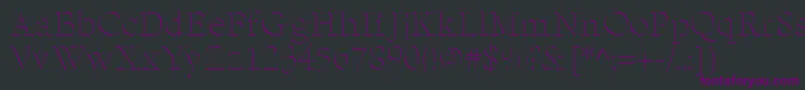 EmbossNormal Font – Purple Fonts on Black Background