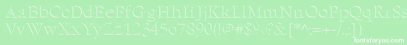 EmbossNormal Font – White Fonts on Green Background