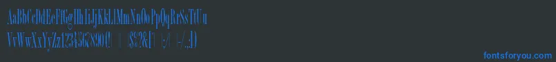 BordeauxRomanLetPlain.1.0 Font – Blue Fonts on Black Background