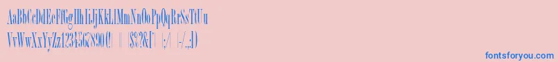 BordeauxRomanLetPlain.1.0 Font – Blue Fonts on Pink Background