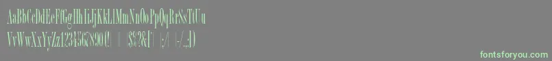BordeauxRomanLetPlain.1.0 Font – Green Fonts on Gray Background