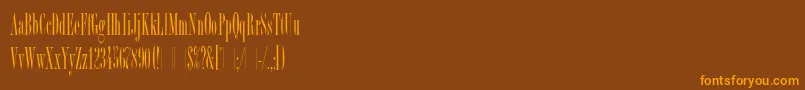 BordeauxRomanLetPlain.1.0 Font – Orange Fonts on Brown Background