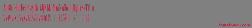 BordeauxRomanLetPlain.1.0 Font – Red Fonts on Gray Background