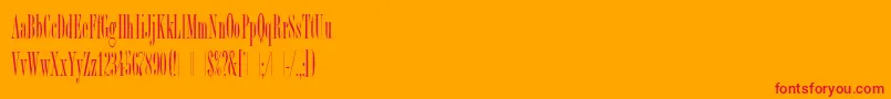 BordeauxRomanLetPlain.1.0 Font – Red Fonts on Orange Background