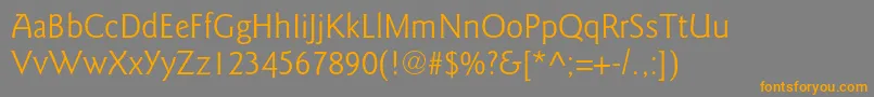 GoudysansstdBook Font – Orange Fonts on Gray Background