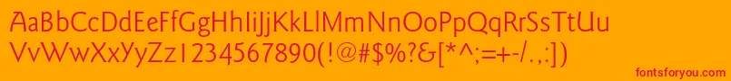 GoudysansstdBook Font – Red Fonts on Orange Background