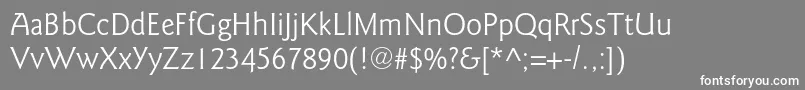 GoudysansstdBook Font – White Fonts on Gray Background