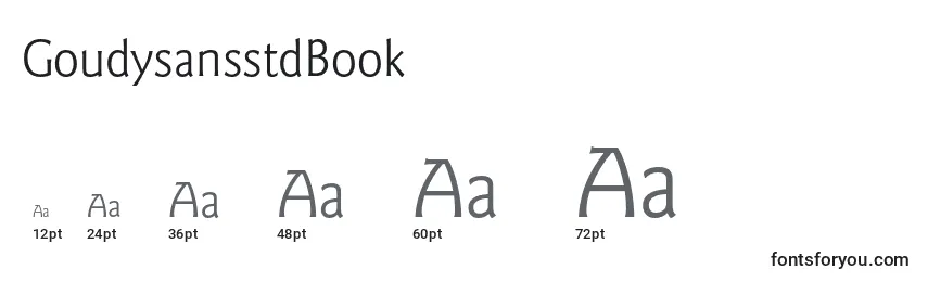 GoudysansstdBook Font Sizes