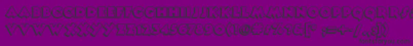 Toonynoodlenf-Schriftart – Schwarze Schriften auf violettem Hintergrund