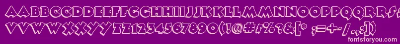 Toonynoodlenf Font – Pink Fonts on Purple Background