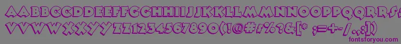 Toonynoodlenf Font – Purple Fonts on Gray Background