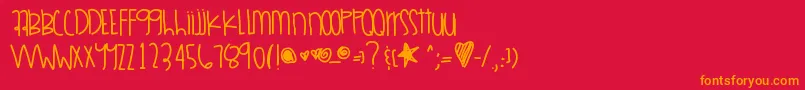 Southbeaches9 Font – Orange Fonts on Red Background